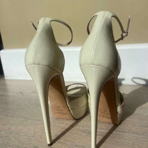 JIMMY CHOOSE CREAM MAX 150 PLATFORM HEELS SIZE 40 (US 9.5) - Picture 9 of 16